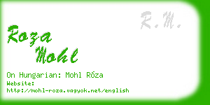 roza mohl business card