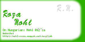 roza mohl business card